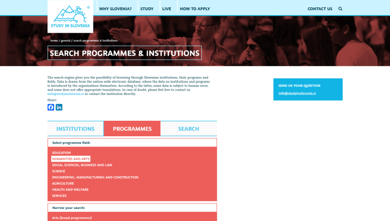 Janez Polc - Study in Slovenia